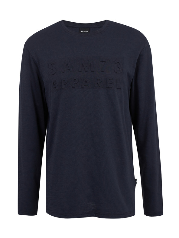Sam 73 Temno modra moška majica z dolgimi rokavi SAM 73 Mindart