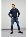 Sam 73 Temno modra moška majica z dolgimi rokavi SAM 73 Mindart