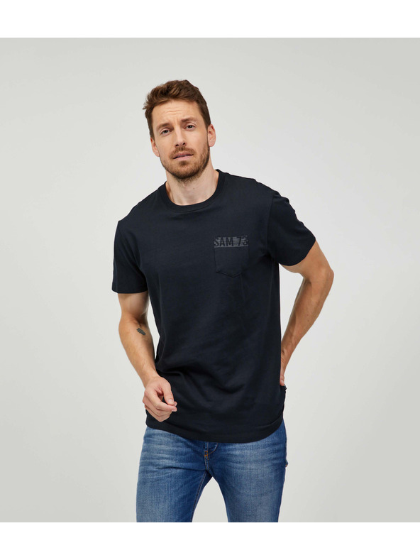 Sam 73 Črna moška majica SAM 73 Quarip