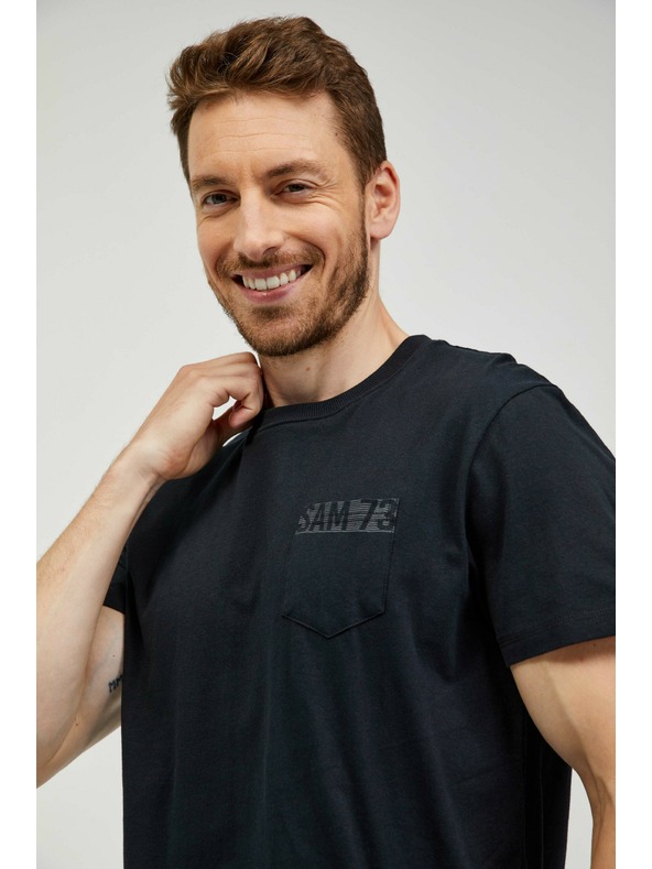 Sam 73 Črna moška majica SAM 73 Quarip