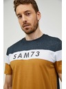 Sam 73 Sivo-rjava moška majica SAM 73 Kavix
