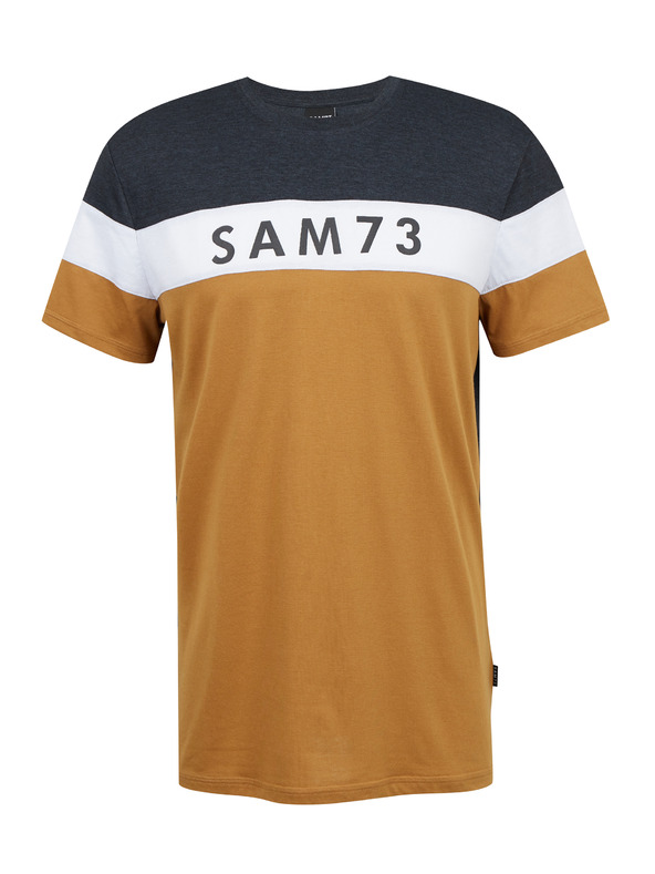 Sam 73 Sivo-rjava moška majica SAM 73 Kavix
