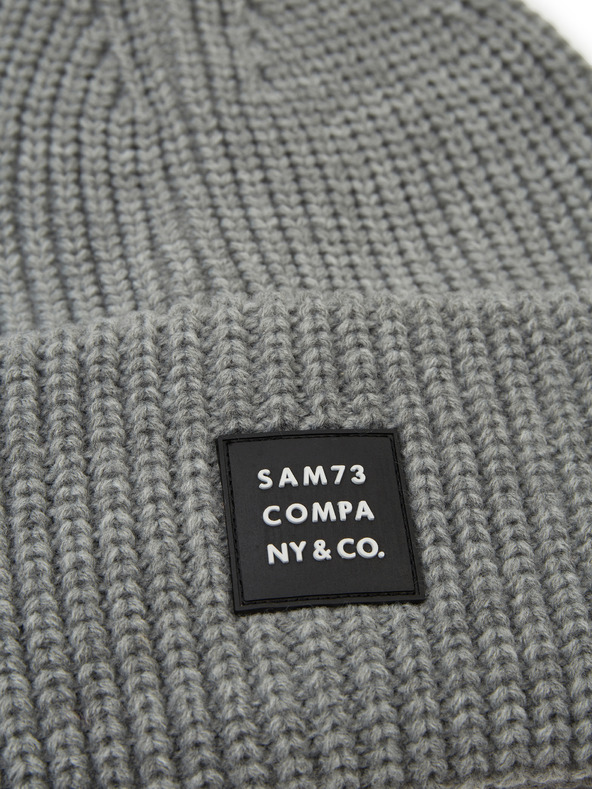 Sam 73 Siva unisex rebrasta zimska kapa SAM 73 Dublin