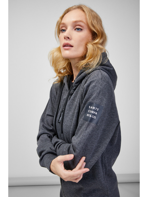 Sam 73 Siva ženska jopa z zadrgo SAM 73 Drusilia