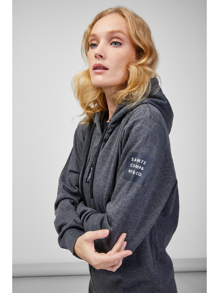 Sam 73 Siva ženska jopa z zadrgo SAM 73 Drusilia