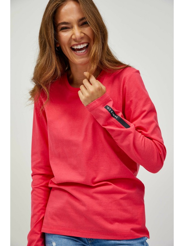 Sam 73 Temno rožnata ženska majica z dolgimi rokavi SAM 73 Sariol