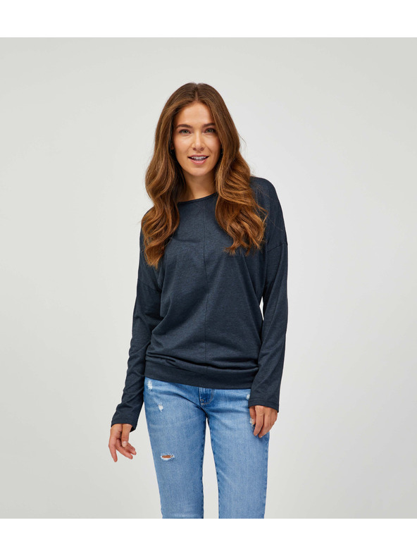 Sam 73 Črna ženska majica z dolgimi rokavi SAM 73 Azuka