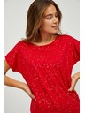 Sam 73 Rdeča ženska vzorčasta majica SAM 73 Heqa