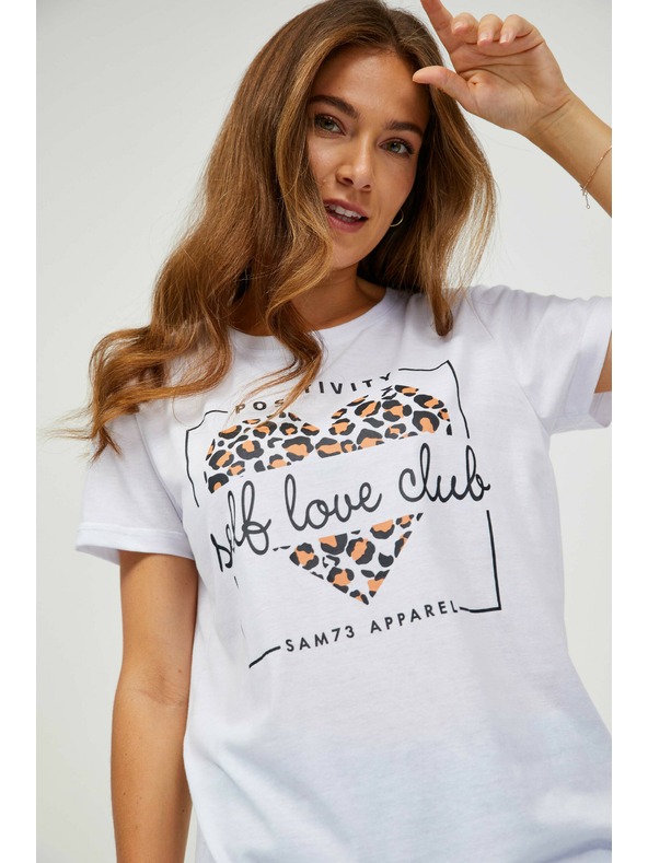 Sam 73 Bela ženska majica SAM 73 Inathi