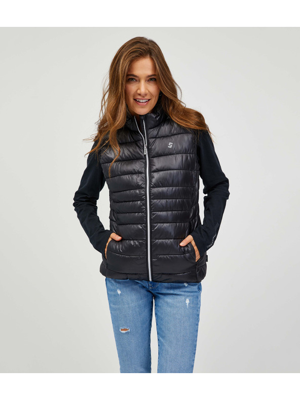 Sam 73 Črni ženski prešiti telovnik SAM 73 Farai