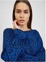 Orsay Črno-modra ženska cvetlična bluza ORSAY