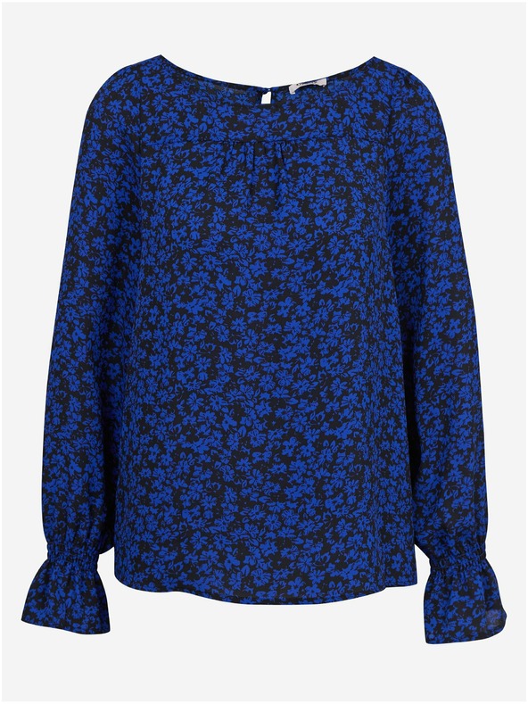 Orsay Črno-modra ženska cvetlična bluza ORSAY