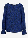 Orsay Črno-modra ženska cvetlična bluza ORSAY