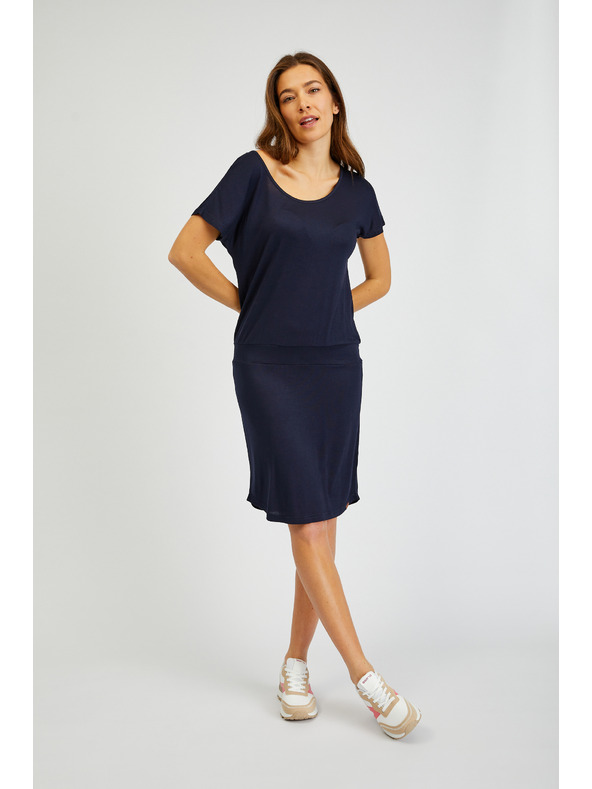 Sam 73 Temno modra ženska osnovna obleka SAM73 Corvus