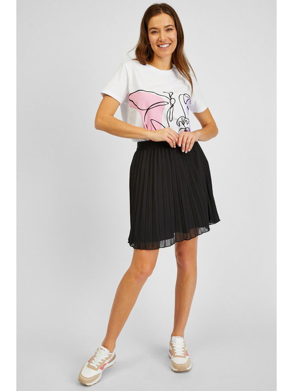 Sam 73 Bela ženska majica s potiskom SAM73 Musca