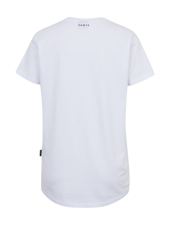 Sam 73 Bela ženska majica s potiskom SAM73 Musca