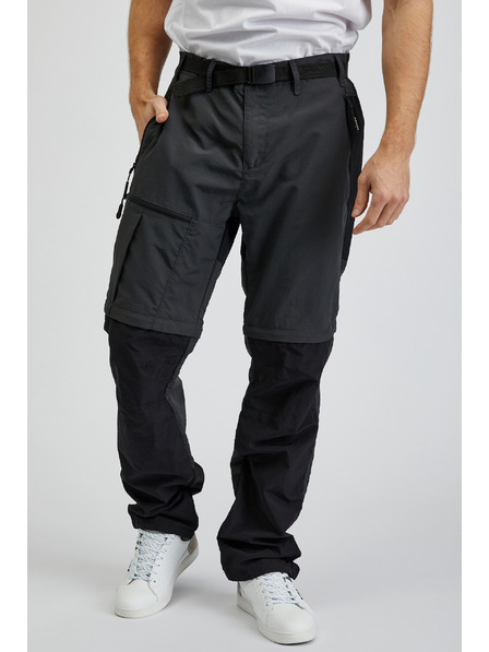 Sam 73 Črno-sive moške hlače s snemljivimi hlačnicami SAM73 Walter