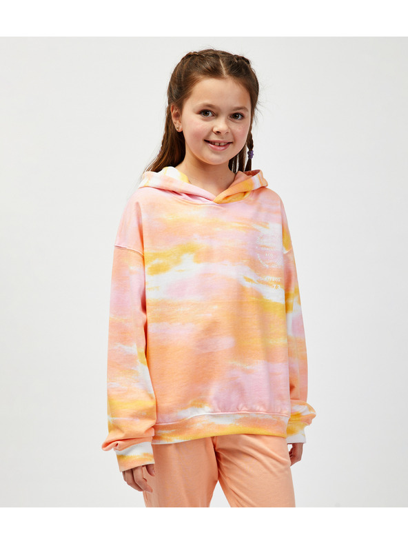 Sam 73 Roza in oranžna dekliška prevelika jopa s kapuco SAM73 Jade