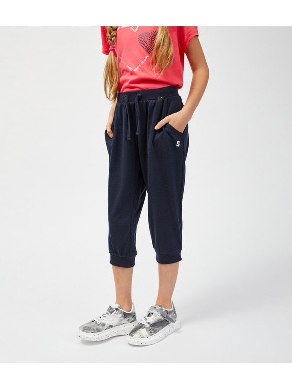 Sam 73 Temno modre dekliške tričetrtinske trenirke SAM73 Rudolph