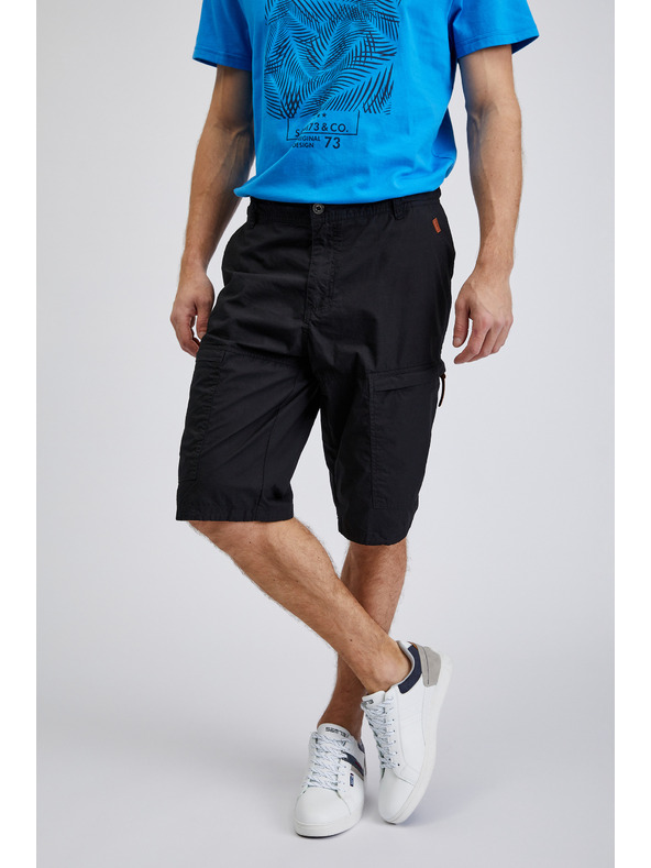Sam 73 Črne moške kratke hlače SAM73 Cygnus