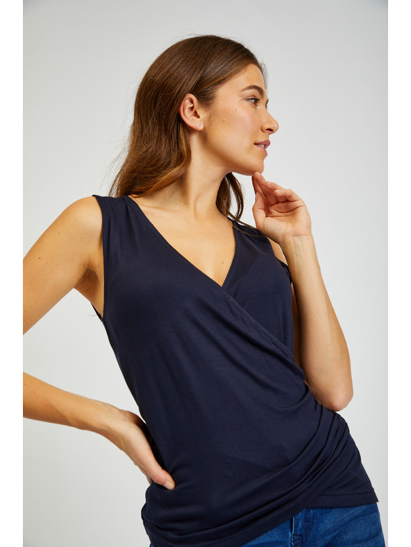 Sam 73 Temno modra ženska osnovna majica SAM73 Lupus