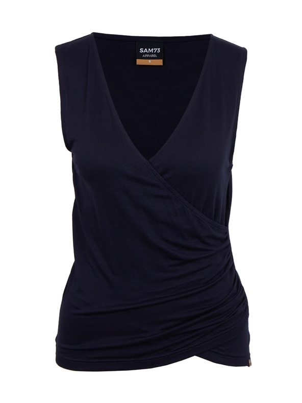 Sam 73 Temno modra ženska osnovna majica SAM73 Lupus