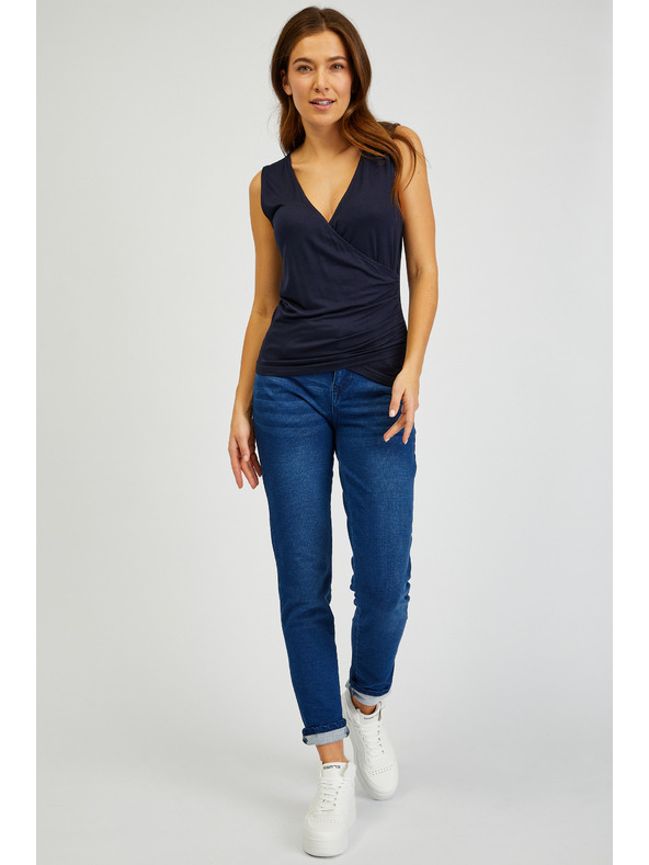 Sam 73 Temno modra ženska osnovna majica SAM73 Lupus