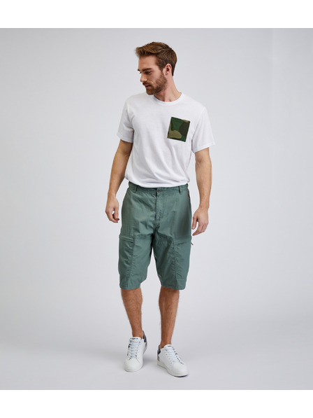 Sam 73 Zelene moške bombažne kratke hlače SAM73 Cygnus
