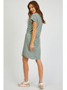 Sam 73 Bela in zelena črtasta ženska obleka s kravato SAM73 Sagitta