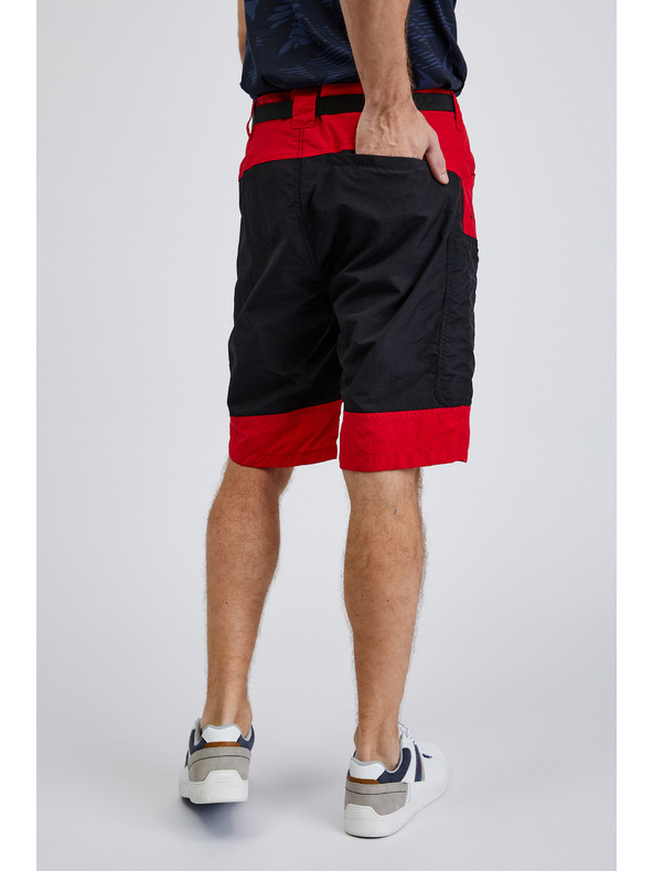 Sam 73 Črne in rdeče moške kratke hlače SAM73 Andalusit