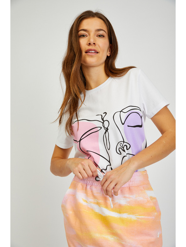 Sam 73 Roza in oranžno žensko krilo SAM73 Vela