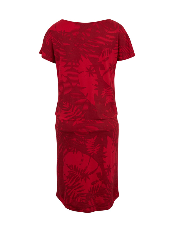 Sam 73 Rdeča ženska vzorčasta obleka SAM73 Corvus