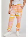 Sam 73 Roza in oranžne dekliške hlače z vzorcem SAM73 Jargon
