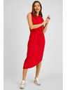 Sam 73 Rdeča ženska asimetrična osnovna obleka SAM73 Antlia