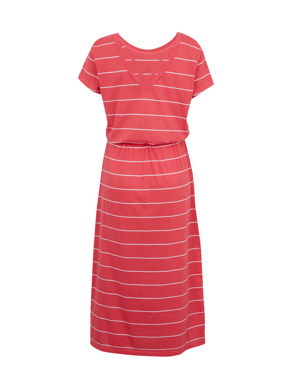 Sam 73 Rdeča črtasta ženska obleka SAM73 Columba