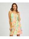 Sam 73 Zelena in rumena ženska vzorčasta poletna obleka SAM73 Diops