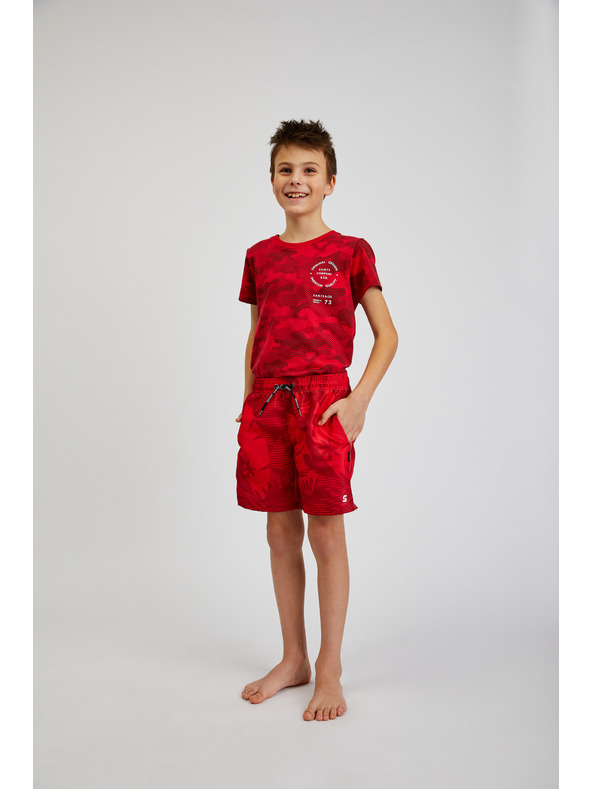 Sam 73 Rdeče deške vzorčaste kopalke SAM73 Sanjeev