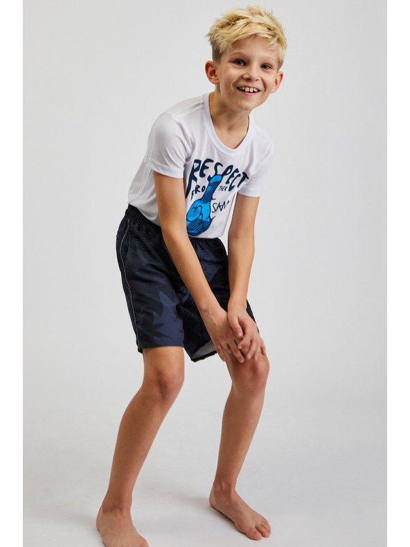 Sam 73 Temno modre deške vzorčaste kopalke SAM73 Sanjeev