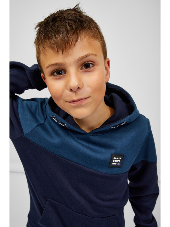 Sam 73 Temno modra fantovska jopa s kapuco SAM 73 Sall