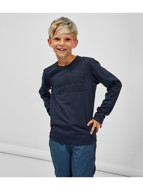 Sam 73 Temno modra fantovska majica z dolgimi rokavi SAM 73 Celdor
