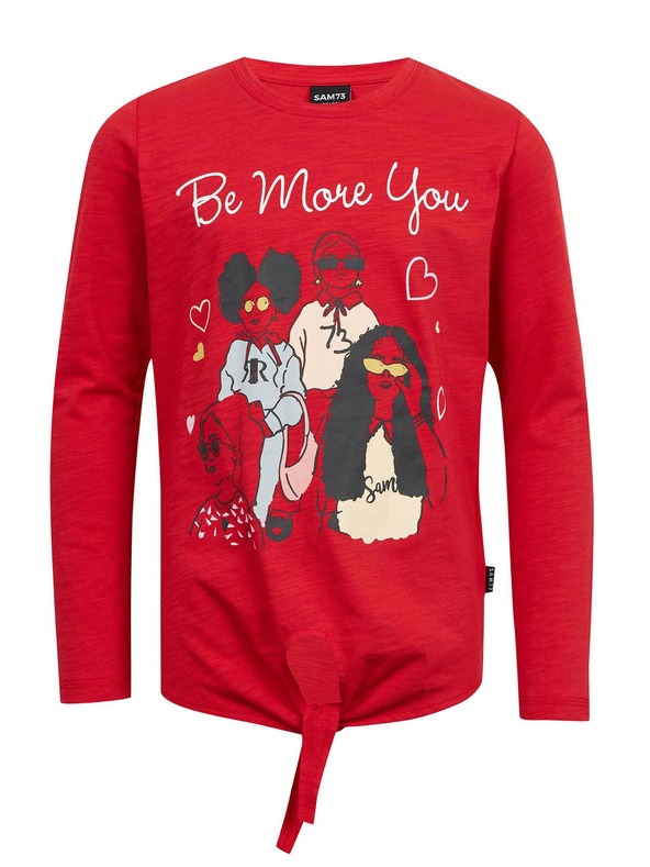 Sam 73 Rdeča dekliška majica z dolgimi rokavi SAM 73 Vadania