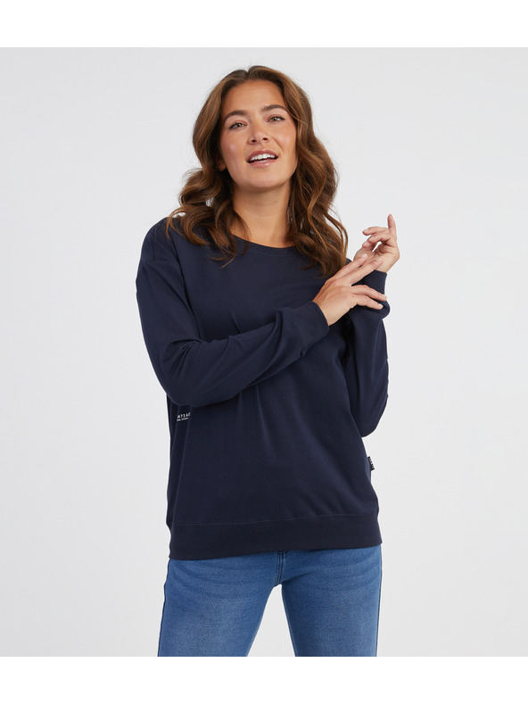 Sam 73 Temno modra ženska majica z dolgimi rokavi SAM 73 Sharma