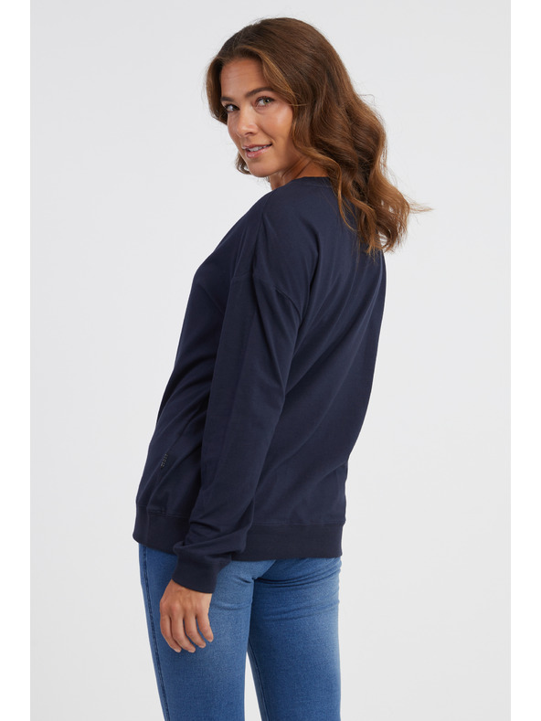 Sam 73 Temno modra ženska majica z dolgimi rokavi SAM 73 Sharma