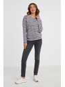 Sam 73 Modra in rožnata ženska črtasta majica z dolgimi rokavi SAM 73 Prudence