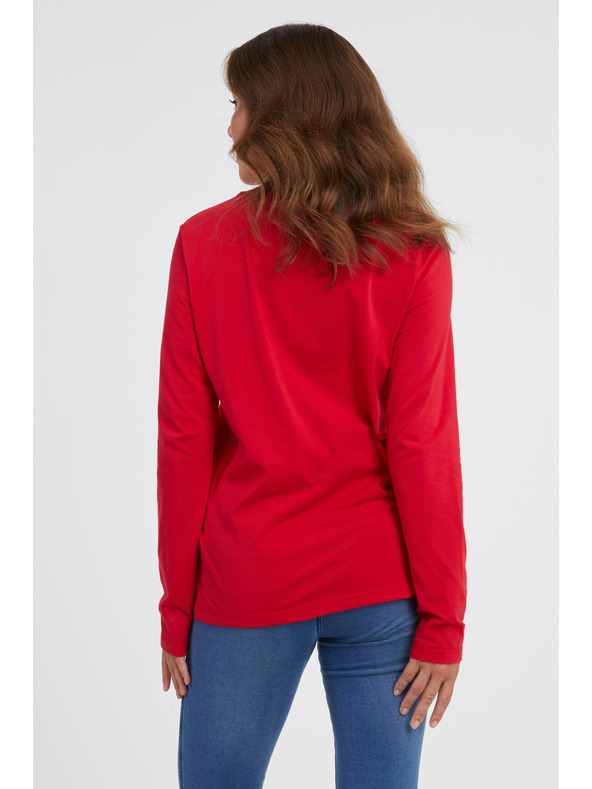 Sam 73 Rdeča ženska majica z dolgimi rokavi SAM 73 Zira