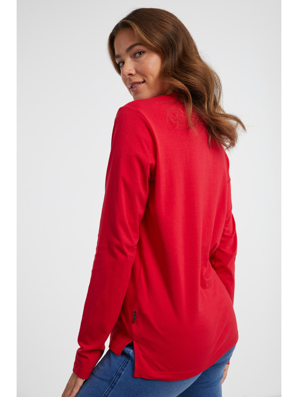 Sam 73 Rdeča ženska majica z dolgimi rokavi SAM 73 Zira