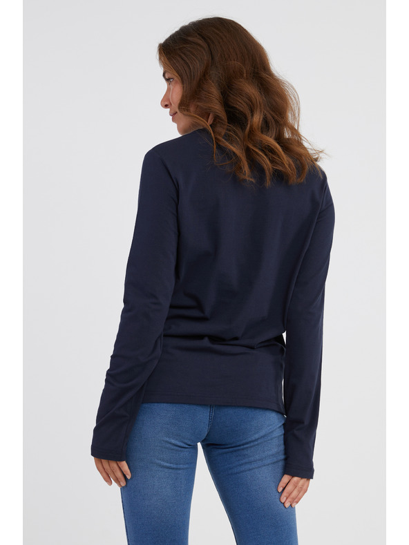 Sam 73 Temno modra ženska majica z dolgimi rokavi SAM 73 Zira