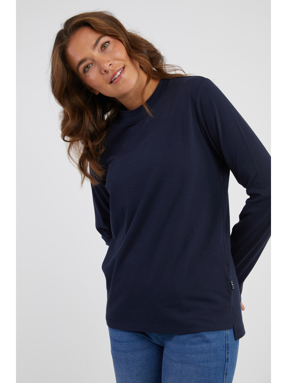 Sam 73 Temno modra ženska majica z dolgimi rokavi SAM 73 Zira