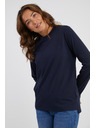 Sam 73 Temno modra ženska majica z dolgimi rokavi SAM 73 Zira
