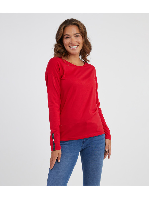 Sam 73 Rdeča ženska majica z dolgimi rokavi SAM 73 Patty